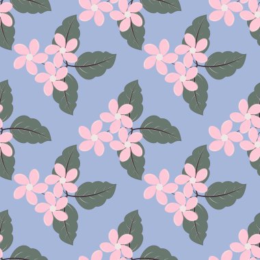 sorunsuz vektör çizim arka plan dekoratif çiçeklerle