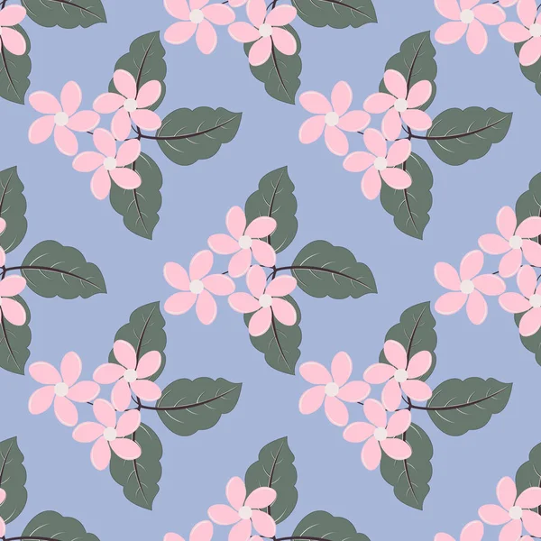 Fundo de ilustração vetor sem costura com flores decorativas — Vetor de Stock