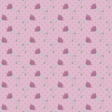 sorunsuz vektör çizim arka plan dekoratif çiçeklerle