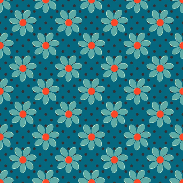 Flores patrón de fondo. Ilustración vectorial sin fisuras — Vector de stock