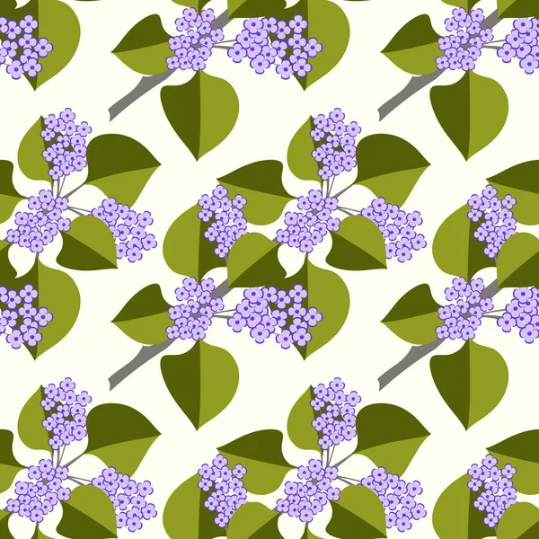Branches d'arbre à fleurs décoratives. Fond vectoriel sans couture . — Image vectorielle