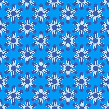 Dekoratif çiçekler. Dikişsiz vektör deseni. Çiçek arka plan