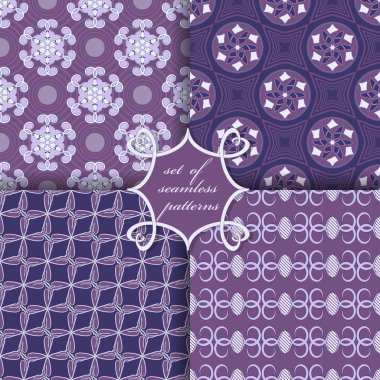 soyut geometrik şekiller, dairesel desenler, dekorasyon için tasarım elemanları ile sorunsuz vektör çizimler seti