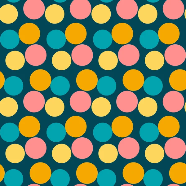 多色円のパターン シームレスなベクトルイラストの背景 — ストックベクタ