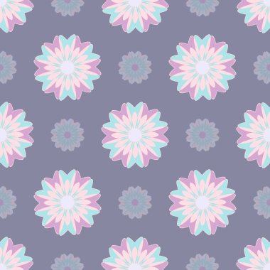 Soyut dairesel şekiller deseni. Dikişsiz vektör illüstrasyon arka plan