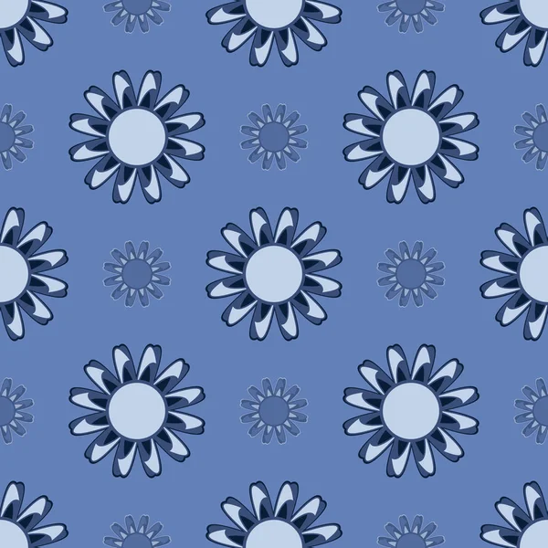 Motif Fleurs Décoratives Abstraites Illustration Vectorielle Sans Couture Fond — Image vectorielle