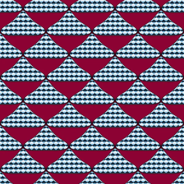 色付きのロンバスで描かれた抽象的な三角形 シームレスなベクトル背景イラストレーション — ストックベクタ