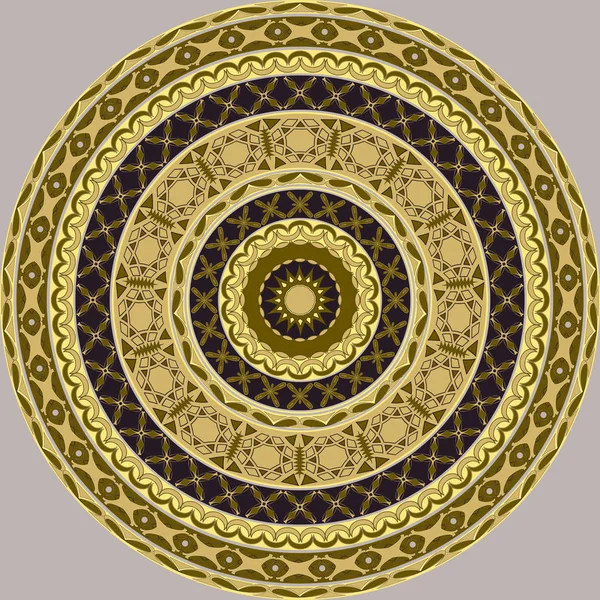  Soyut geometrik şekillerin dairesel deseni. Vektör illüstrasyonu