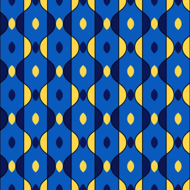 Çok renkli soyut geometrik şekiller deseni. Dikişsiz vektör arka plan illüstrasyon