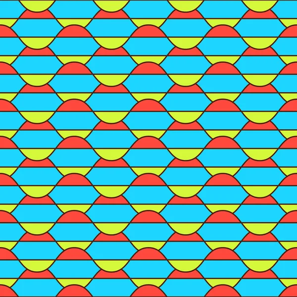 Modèle Formes Géométriques Abstraites Multicolores Illustration Fond Vectorielle Sans Couture — Image vectorielle