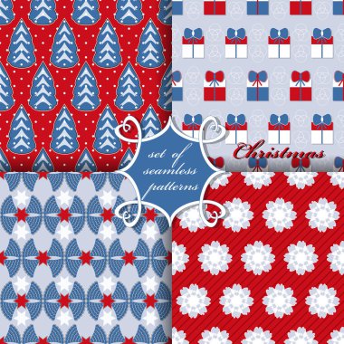 Kusursuz Noel çizimleri seti. Noel sembolleri ve Noel tasarımının unsurları içeren soyut vektör kağıdı