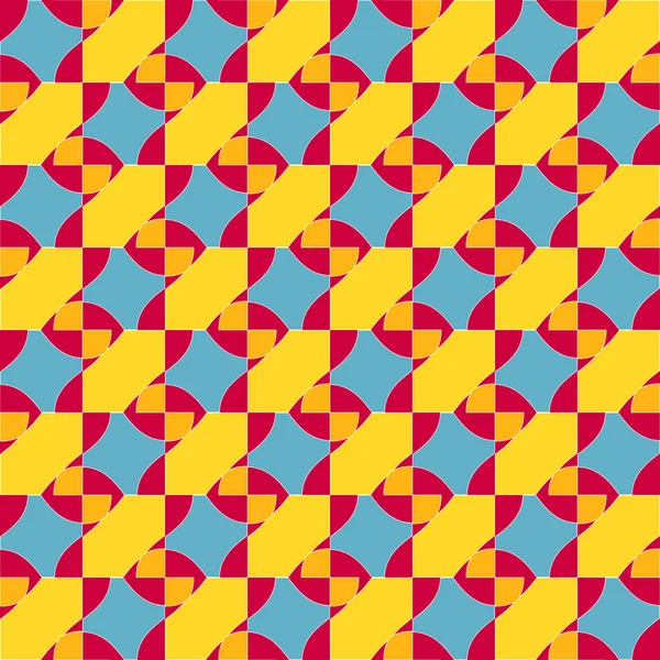 Шаблон Разноцветных Абстрактных Геометрических Фигур Бесшовная Векторная Фоновая Иллюстрация — стоковый вектор