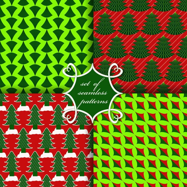 シームレスなクリスマスイラストのセット クリスマスのシンボルとクリスマスデザインの要素を持つ抽象ベクトル紙 — ストックベクタ