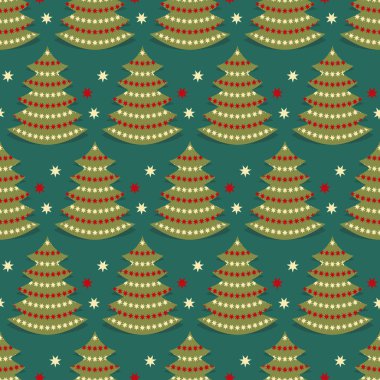 Noel ağacı. Sorunsuz Noel vektör çizim arka plan