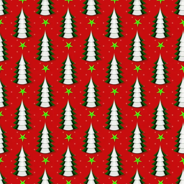 Vánoční Strom Bezproblémové Vánoční Vektorový Obrázek Pozadí — Stockový vektor