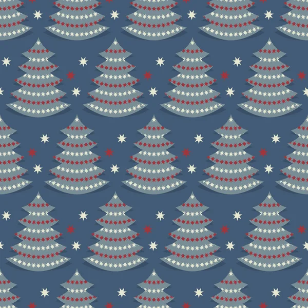Vánoční Strom Bezproblémové Vánoční Vektorový Obrázek Pozadí — Stockový vektor