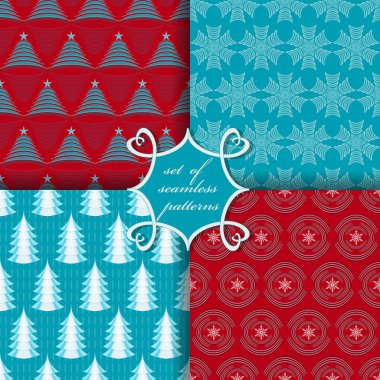 Kusursuz Noel çizimleri seti. Noel sembolleri ve Noel tasarımının unsurları içeren soyut vektör kağıdı