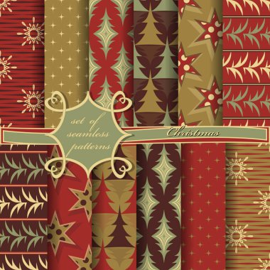 Kusursuz Noel çizimleri seti. Noel sembolleri ve Noel tasarımının unsurları içeren soyut vektör kağıdı