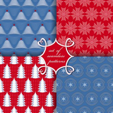 Kusursuz Noel çizimleri seti. Noel sembolleri ve Noel tasarımının unsurları içeren soyut vektör kağıdı