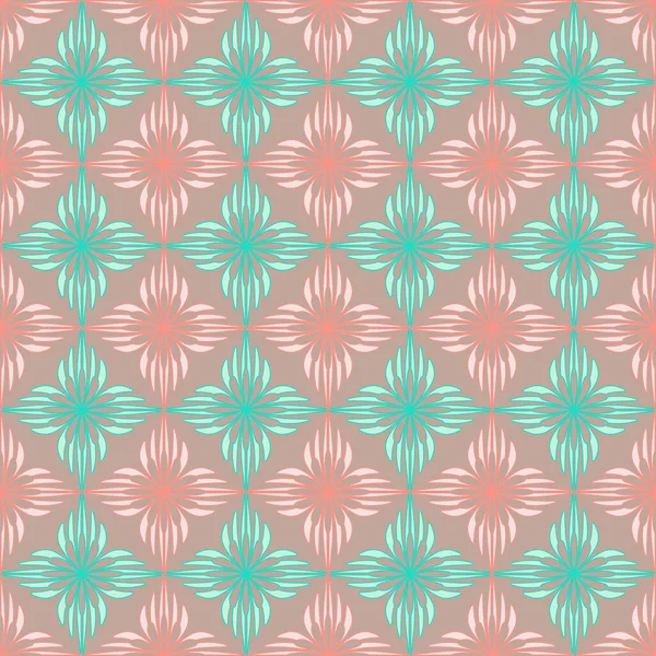 Fond Abstrait Vectoriel Sans Couture Fleurs Décoratives Formes Géométriques Peut — Image vectorielle