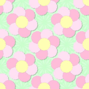 Dekoratif çiçek arkaplanı. Kusursuz vektör çizimi