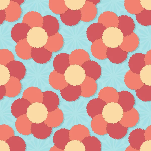 Fundo Floral Decorativo Ilustração Vetorial Sem Costura — Vetor de Stock