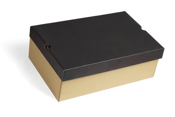 Blank Shoe Box Изолирован Белом Фоне — стоковое фото