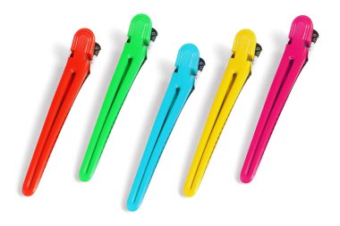 Beyaz Arkaplanda Beş Renkli Saç Tıkacı