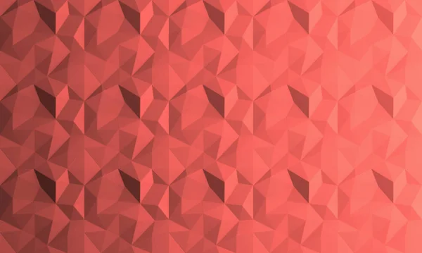 Abstract geometric living coral background. Color of the year 2019. Geometric design, template for layout, web site, creative background of polygons, wallpaper. Edge, plane, trend color