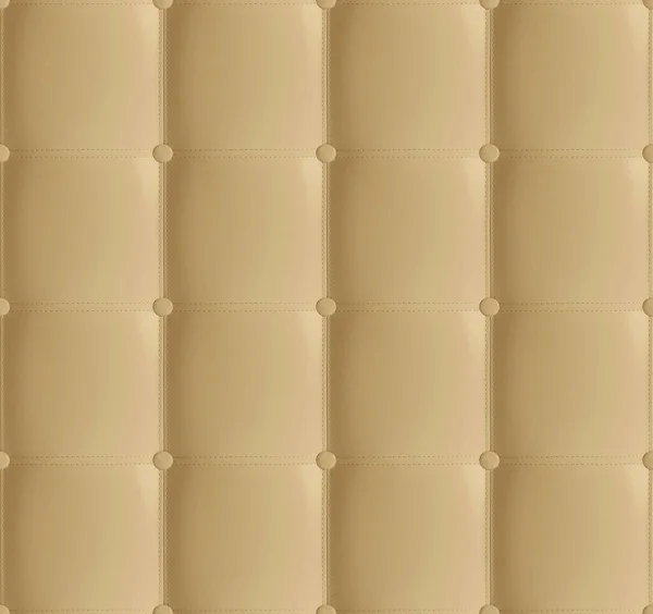 Golden Leather Quilted Headboard Seamless Pattern, Luxury soft leather background. White headboard, bed. Background texture of upholstered leather furniture, square line and buttons