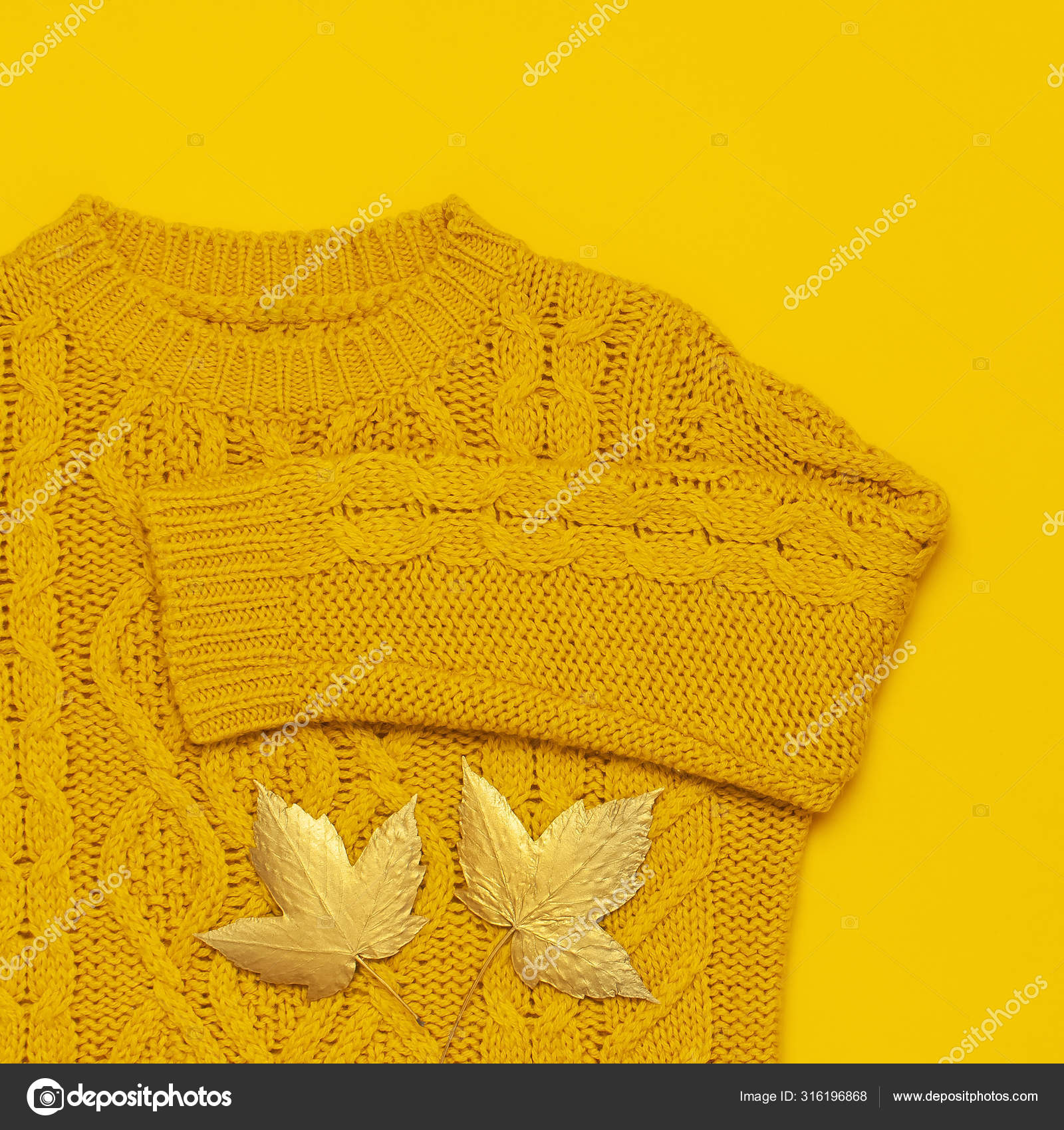 yellow woolen top