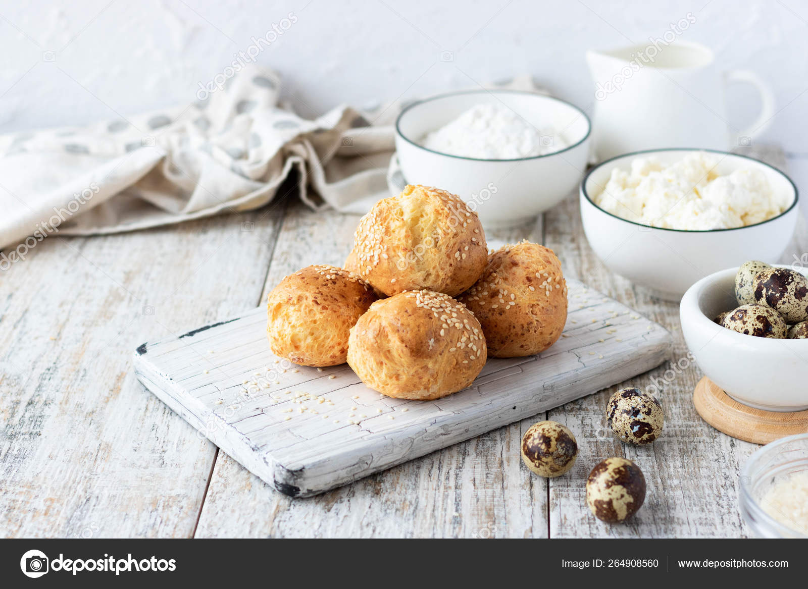 Cottage Cheese Buns On Quail Eggs And Rice Flour As A Useful