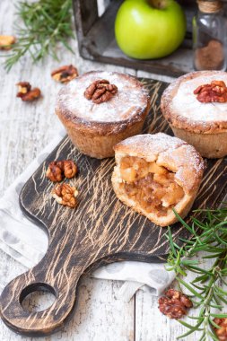 Geleneksel amerikan shortbread elma mini pasta