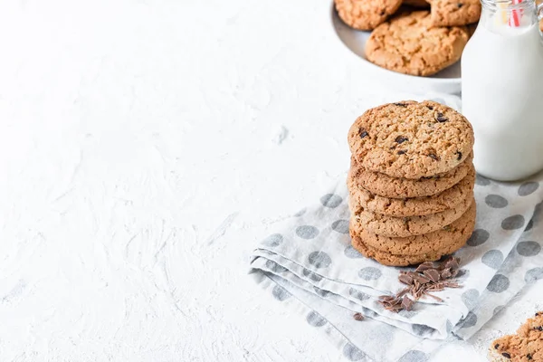 Galletas clásicas de avena con chocolate — Foto de Stock