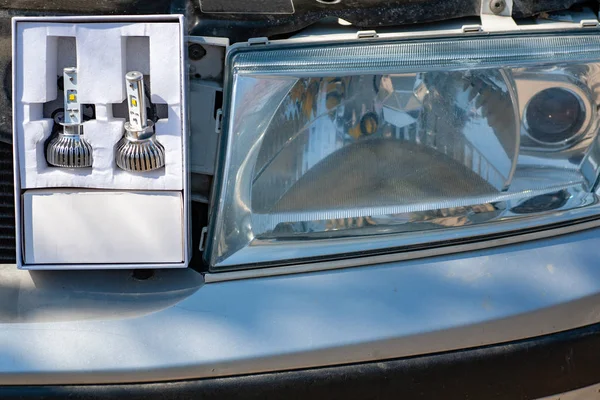 Light bulbs for car lamps. — Stock Photo, Image