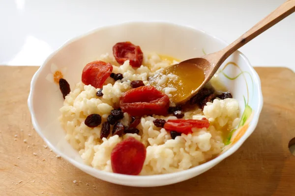 rice porridge with fruit