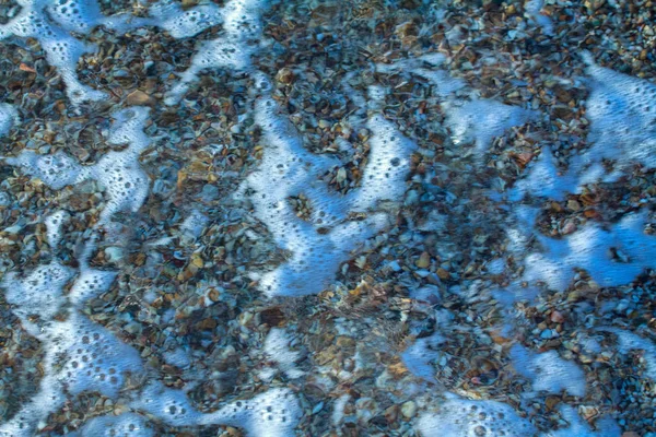 Seixos Mar Granito Colorido Sobre Pedras Fundo Praia Costa Praia — Fotografia de Stock