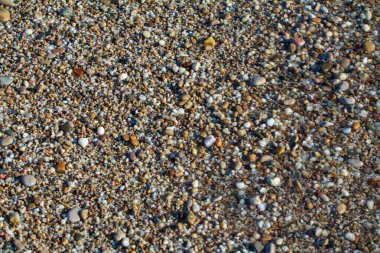 sahilde deniz çakıl renkli granit