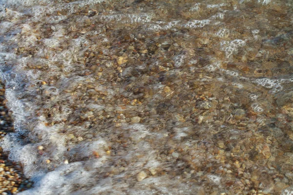 Meereskiesel Farbigen Granit Auf Dem Strand Hintergrund Steine Strand Mit — Stockfoto