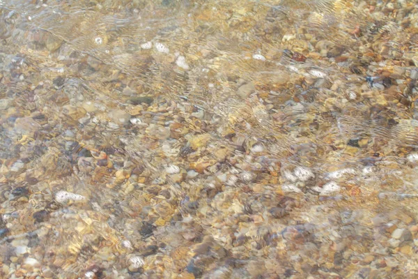 Kamyczki Morskie Kolorowe Granitu Kamienie Tła Plaży Brzeg Plaży Piaskiem — Zdjęcie stockowe