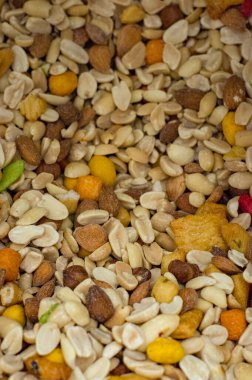 Ceviz, fındık, ceviz, ceviz, kaju, badem, çam fıstığı, şam fıstığı, izole edilmiş tek kenar..