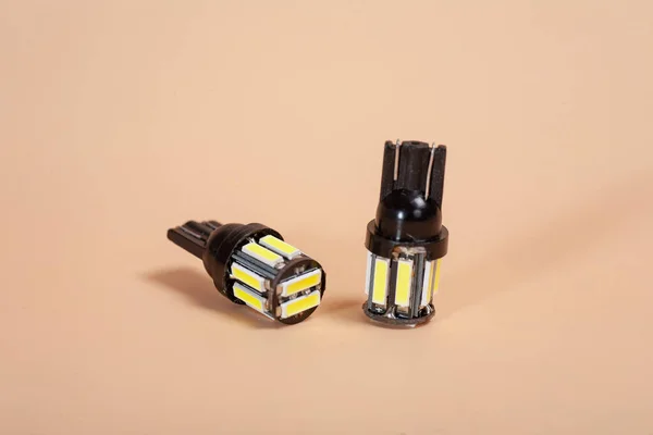 Bombillas Para Lámparas Coche Parte Automotriz Color Plateado Metálico Negro — Foto de Stock