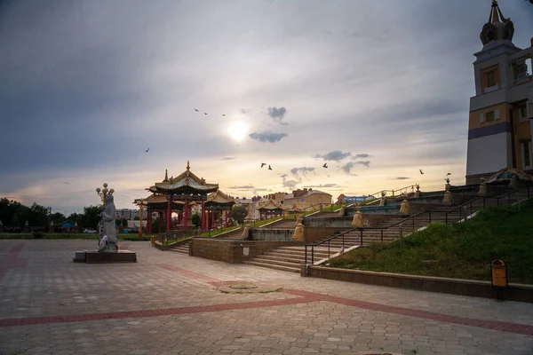 Elista Russia August 2018 Golden Abode Buddha Shakyamuni Buddha Temple — 图库照片