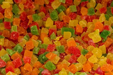 Çok renkli reçel şekeri.