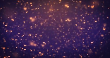 Turuncu kalp simgeler hareket döngü