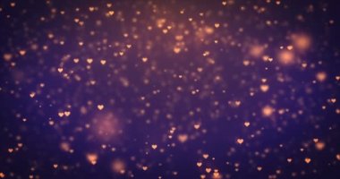 Turuncu kalp simgeler hareket döngü