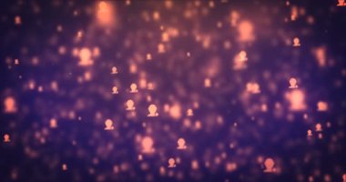 Loopable animasyon modern hareketli turuncu arkadaş simgeler ekleme