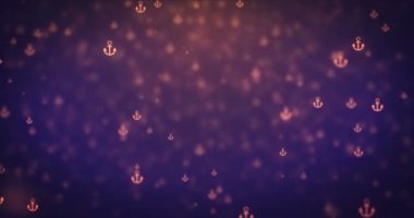 Loopable animasyon turuncu çapa simgeler taşıma modern