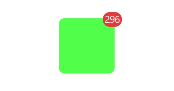 animation compteur moderne aime, adeptes ou message sur l'application d'écran grenn pour votre conception.