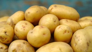 Patates kazık dönen hareketli arka plan. 4 k görüntüleri
